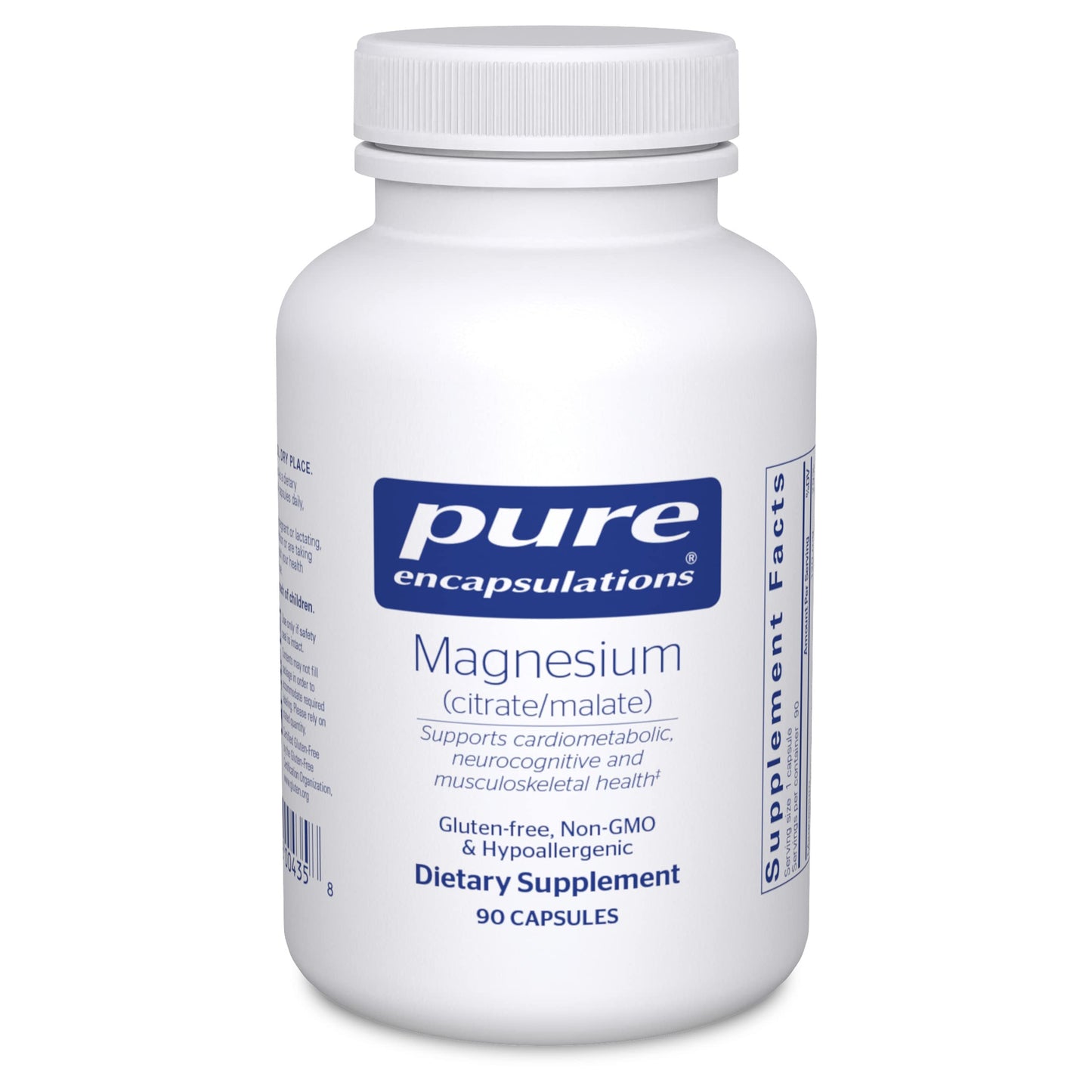 Pure Encapsulations Magnesium (Citrate/Malate) - Magnesium Supplement to Support Nutrient Utilization, Energy, Bones & Heart Health* - with Magnesium Citrate & Malate - 180 Capsules