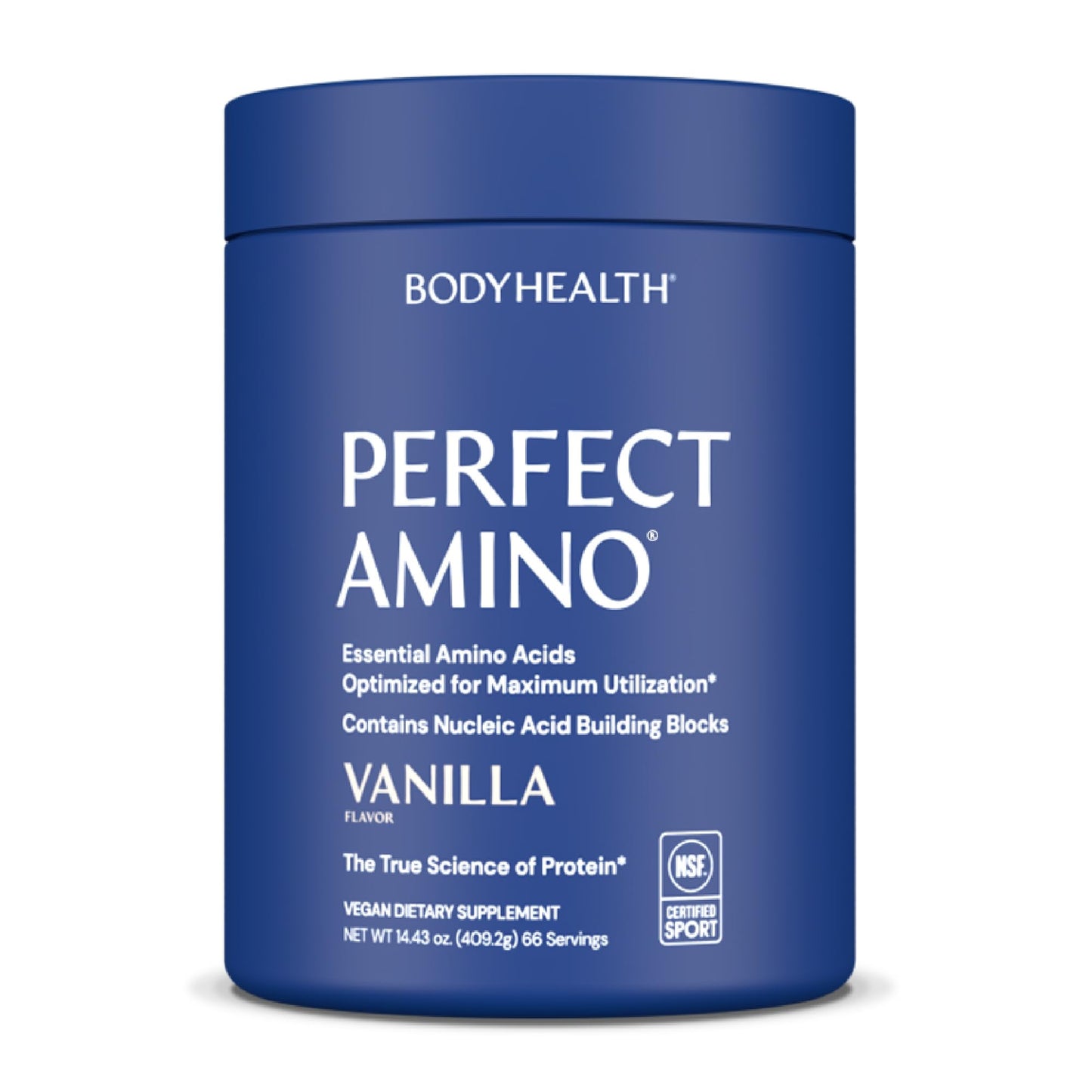 BodyHealth PerfectAmino Powder - BCAA and EAA Powder for Pre and Post Workout - Amino Acid Energy Drink for Men and Women to Support Lean Muscle and Recovery - Vanilla - 60 Servings