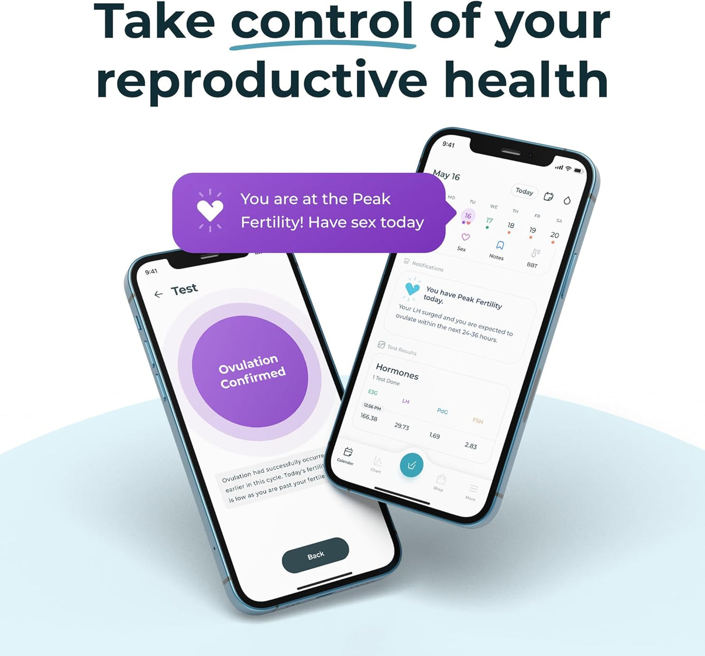 Inito Fertility Monitor & Hormone Tracker for Women | Estrogen, LH, PdG (Urine Metabolite of progesterone), FSH | Track and Confirm Ovulation | Includes 15 Strips (Compatible with iPhone 14 Pro Max)