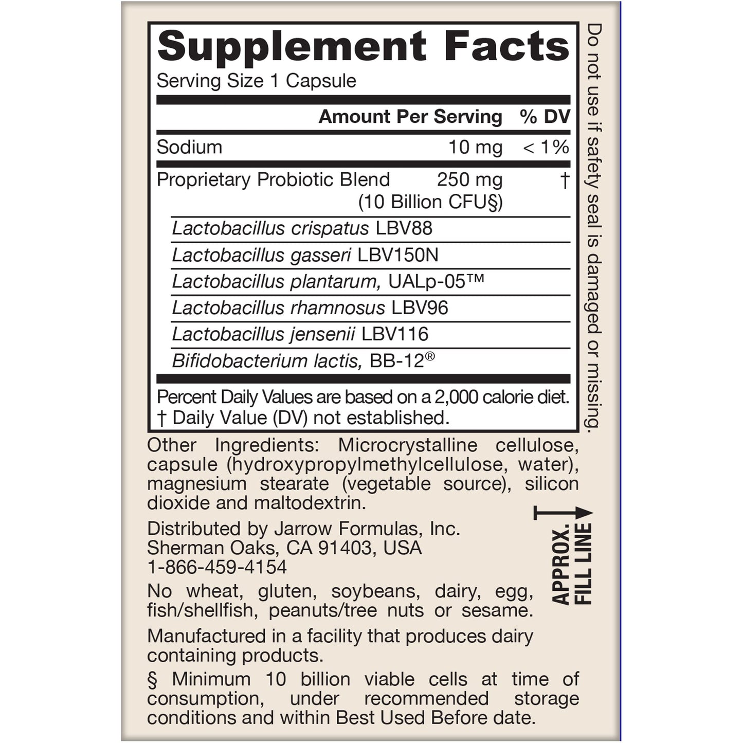 Jarrow Formulas Fem-Dophilus Advanced Vaginal & Digestive Probiotics 10 Billion CFU With 6 Clinically-Studied Strains, For Vaginal, Urinary Tract, Digestive & Immune Support, 30 Capsules, Shelf-Stable