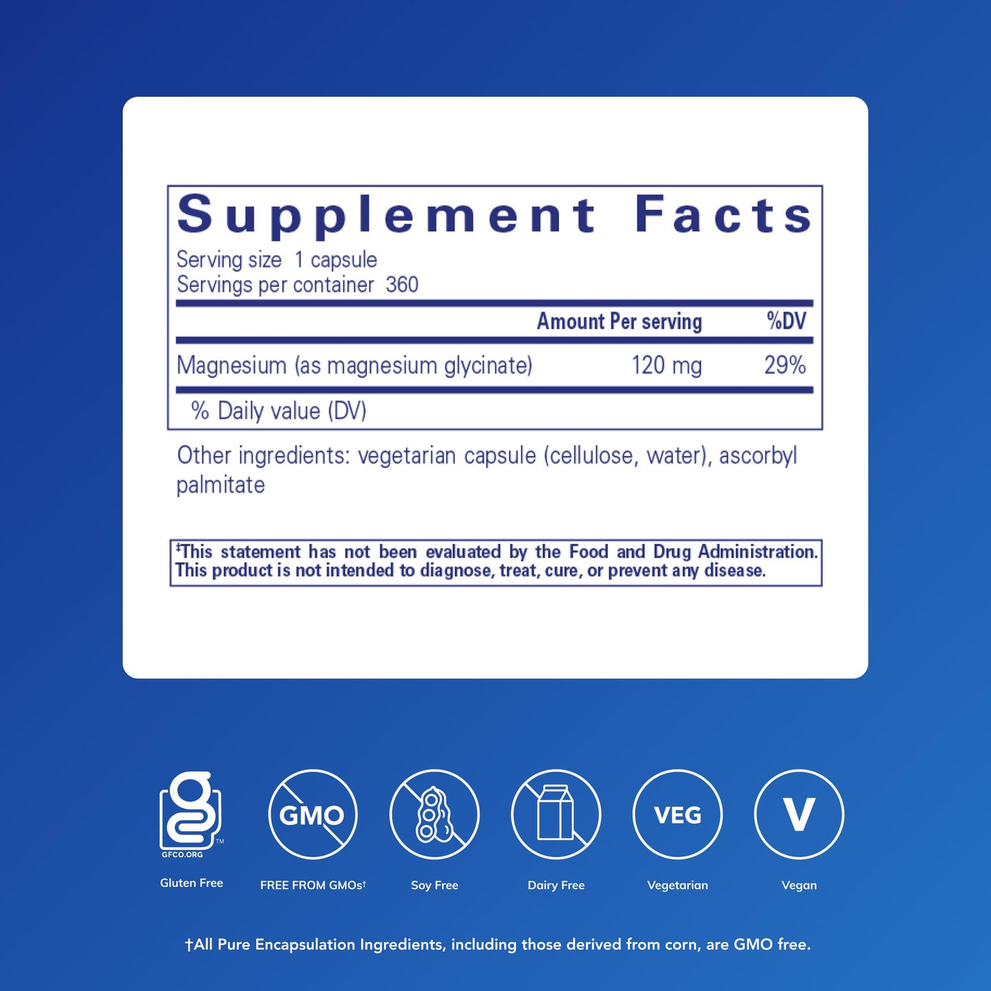 Pure Encapsulations Magnesium (Glycinate) - Supplement to Support Stress Relief, Sleep, Heart Health, Nerves, Muscles, and Metabolism* - with Magnesium Glycinate - 360 Capsules