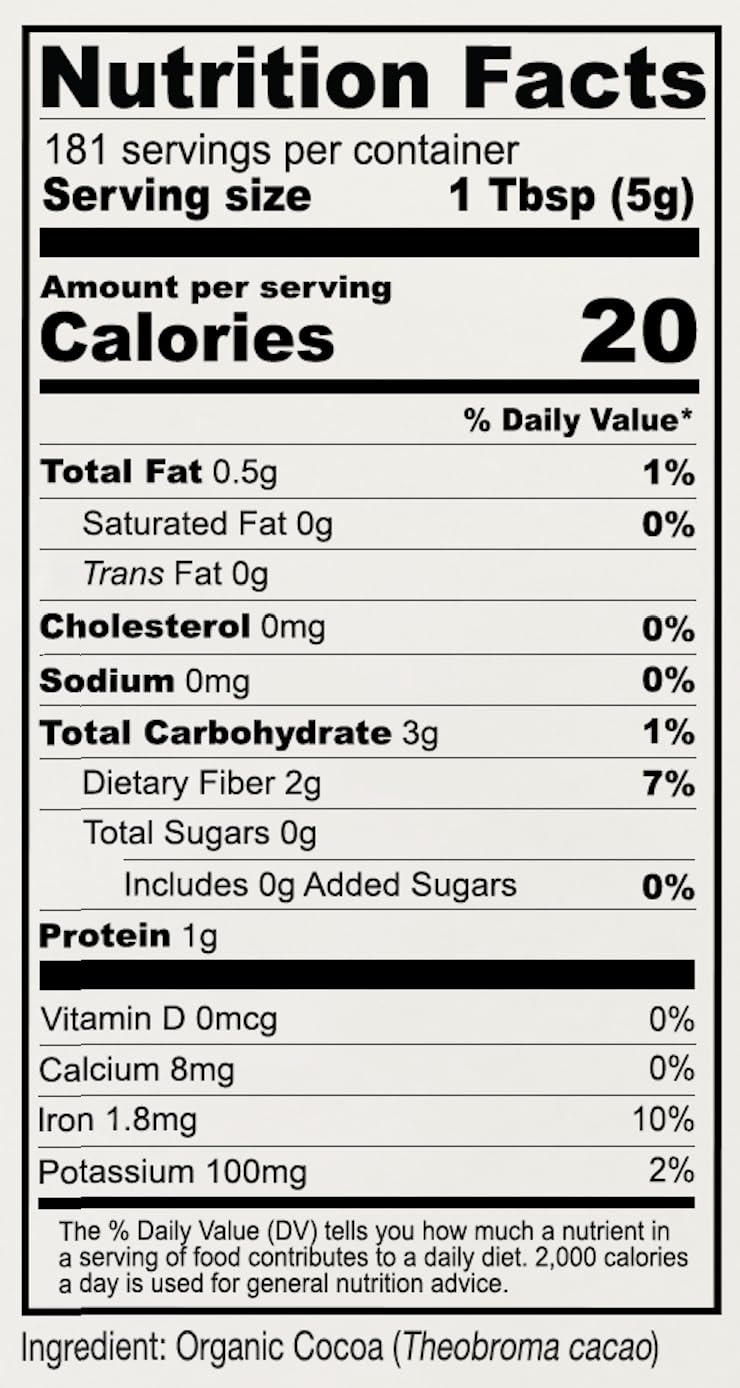 Anthony's Organic Cocoa Powder, 2 lb, Cacao Powder, Gluten Free, Non GMO, Non Alkalized, Unsweetened