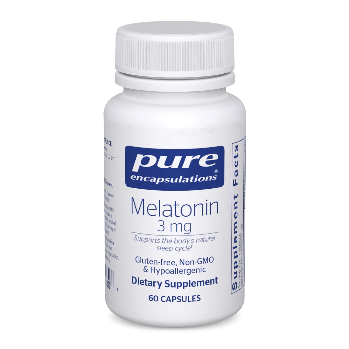 Pure Encapsulations Melatonin 3 mg - Antioxidant Supplement to Support Natural Sleeping & Relief of Occasional Sleeplessness - for Natural Sleep Support* - 180 Capsules