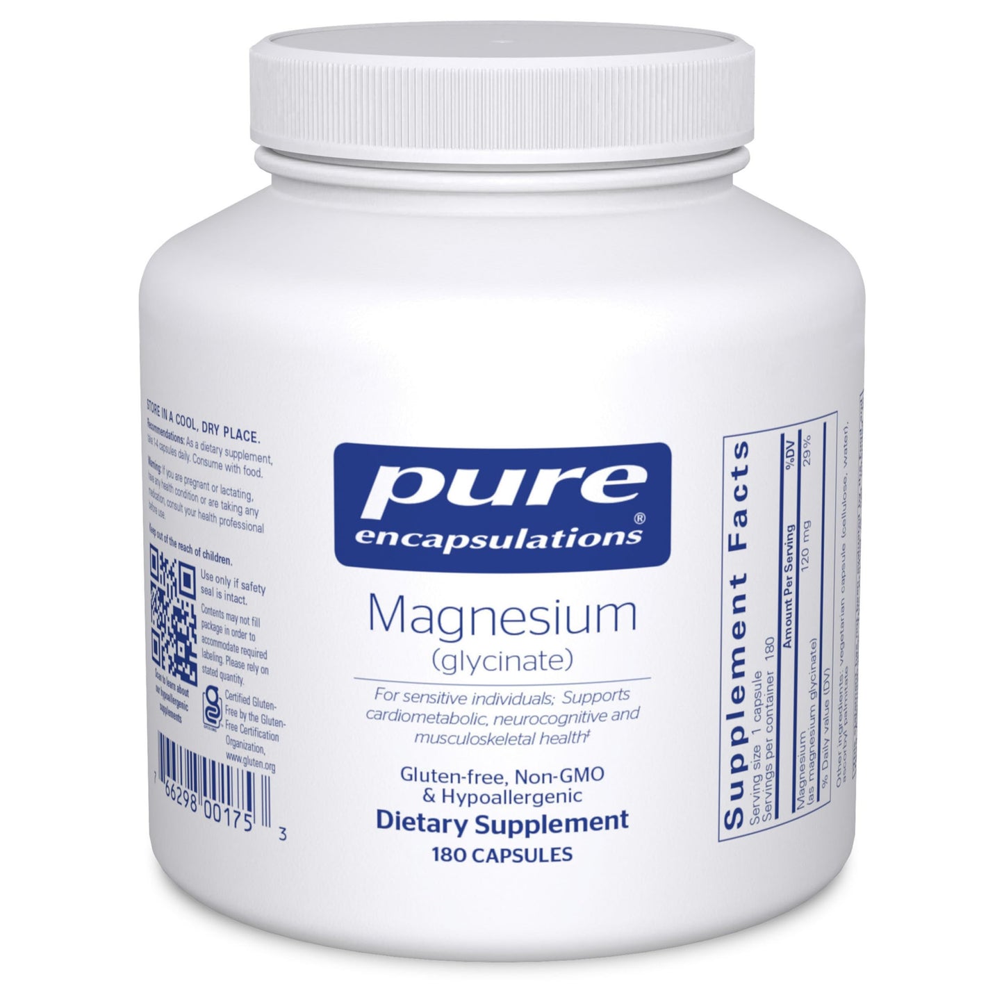 Pure Encapsulations Magnesium (Glycinate) - Supplement to Support Stress Relief, Sleep, Heart Health, Nerves, Muscles, and Metabolism* - with Magnesium Glycinate - 360 Capsules