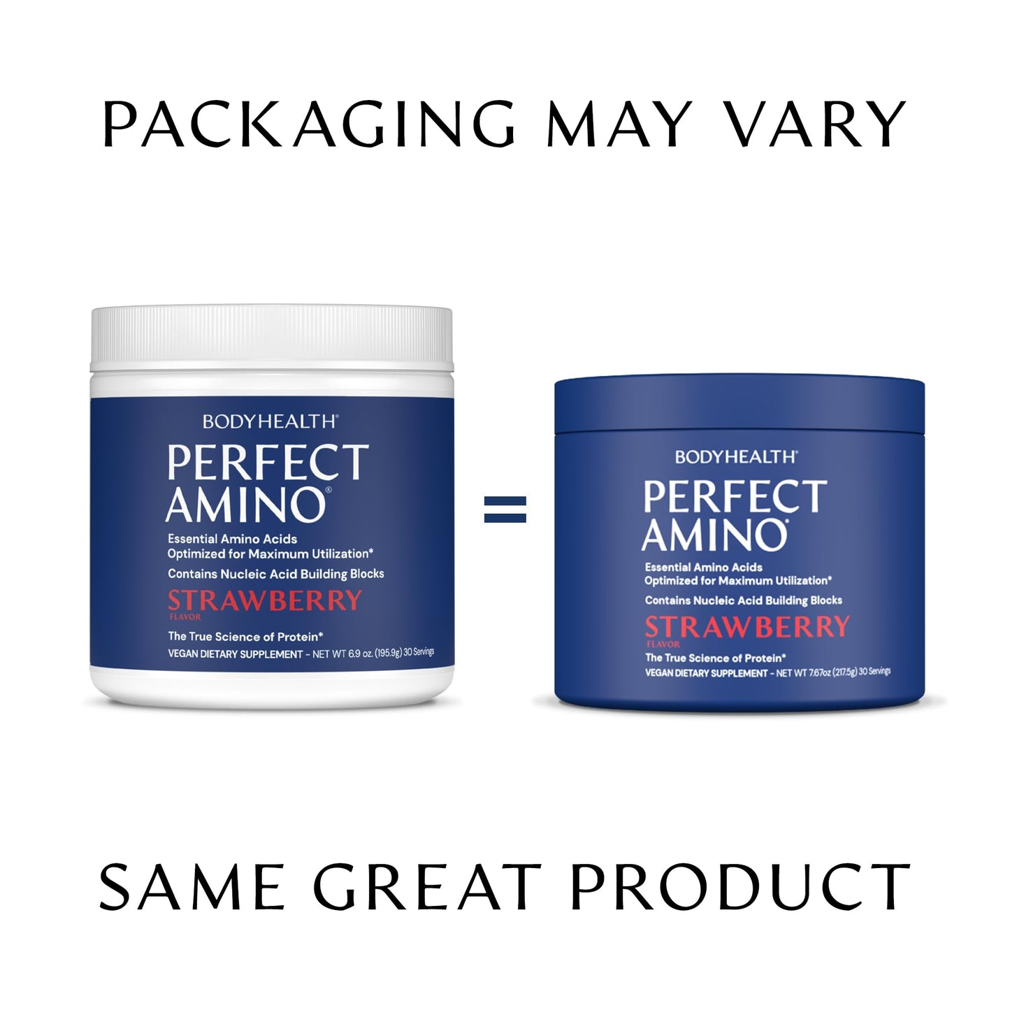 BodyHealth PerfectAmino Powder - BCAA and EAA Powder for Pre and Post Workout - Amino Acid Energy Drink for Men and Women to Support Lean Muscle and Recovery - Vanilla - 60 Servings