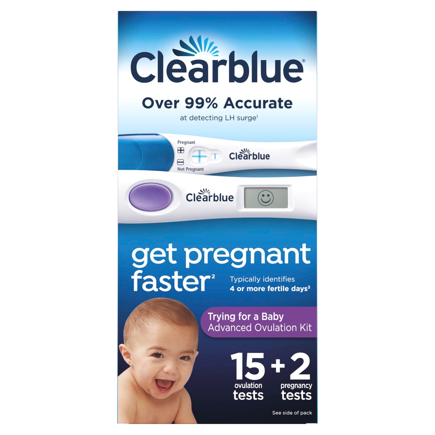 Clearblue Advanced Digital Ovulation Test Kit, 32 Ct