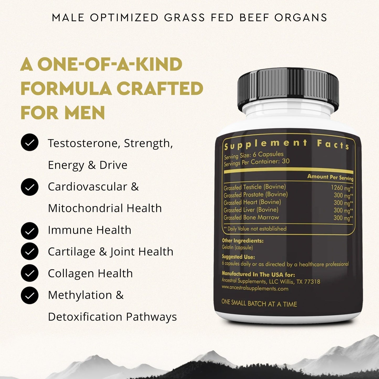 Beef Organ Supplement for Women – Supports Hormone Balance, Energy & Wellness – Grass Fed, Pasture Raised Superfood – Liver, Heart, Kidney, Bone Marrow – Collagen, CoQ10, B12 – Female Support Blend